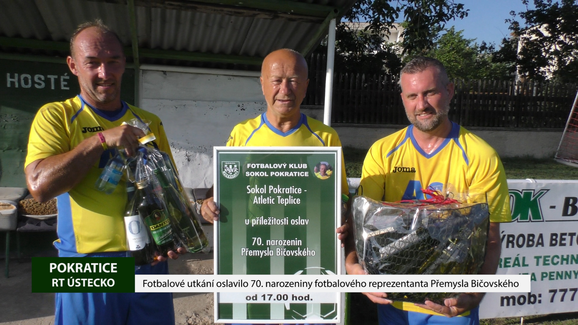 Fotbalové utkání oslavilo 70. narozeniny Přemysla Bičovského