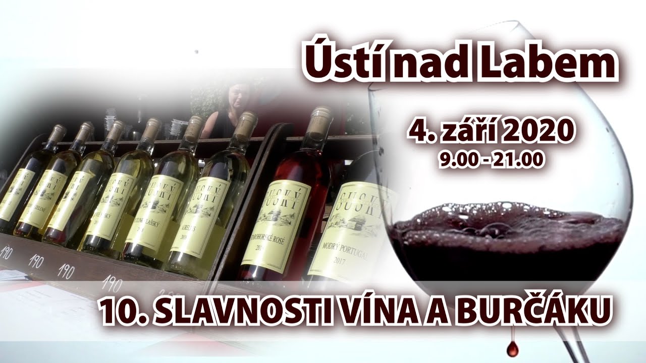 ÚSTÍ NAD LABEM: Pozvánka na 10.Slavnosti vína a burčáku 4.9.2020 10-21h