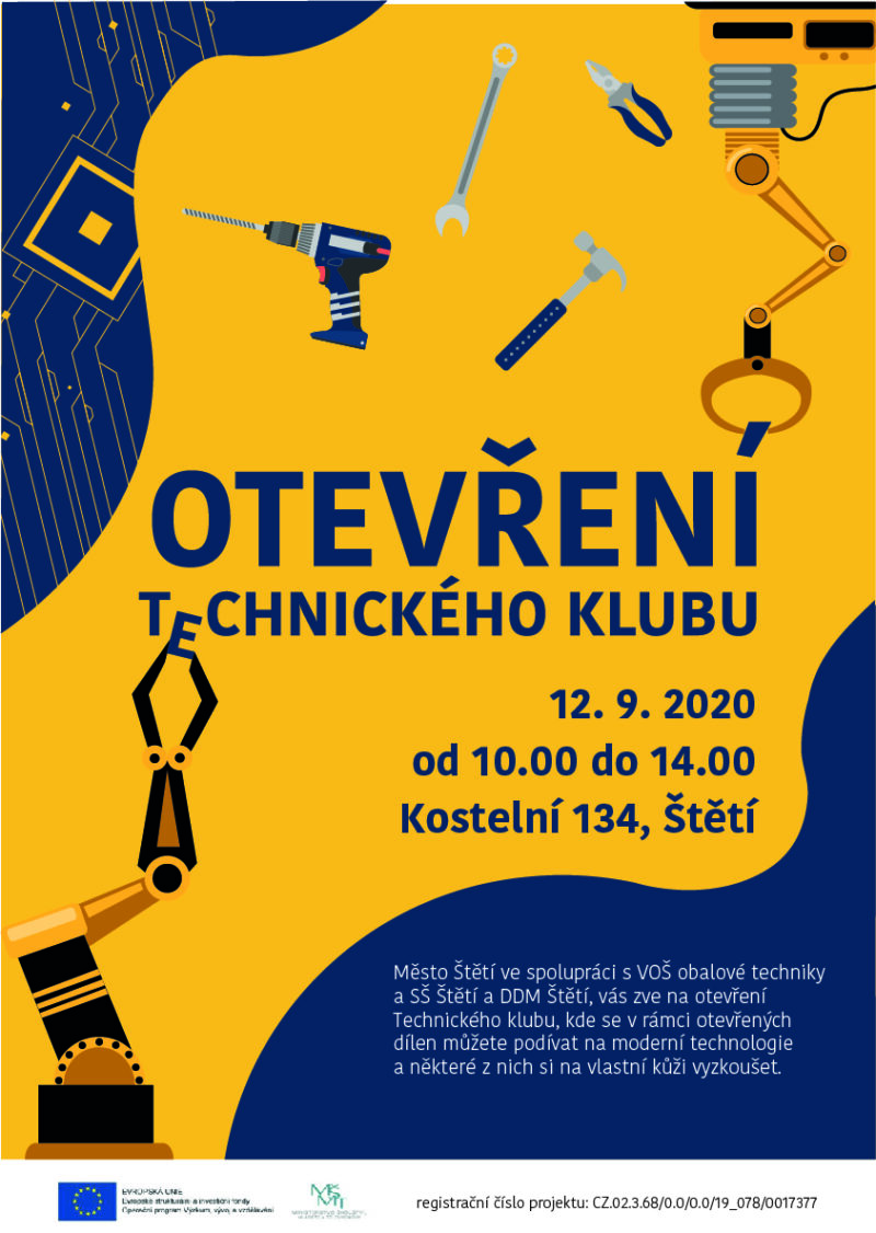 Slavnostní představení a otevření Technického klubu ve Štětí proběhne už tuto sobotu