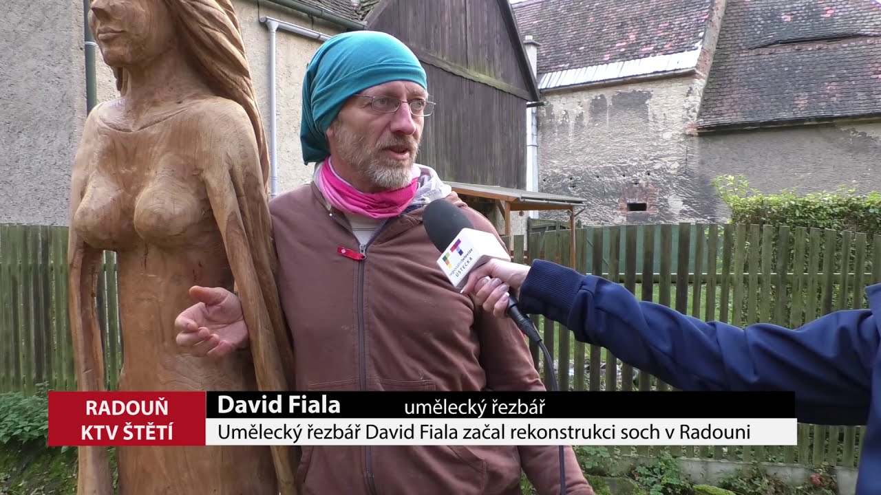 Radouň: Umělecký řezbář David Fiala začal rekonstrukci soch v Radouni
