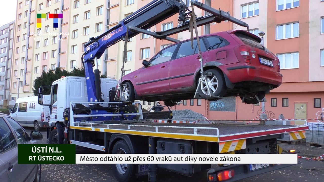ÚSTÍ NAD LABEM: Město odtáhlo už přes 60 vraků aut díky novele zákona