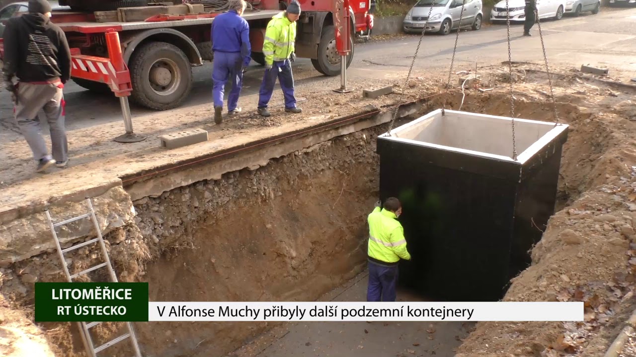 LITOMĚŘICE: V Alfonse Muchy přibyly další podzemní kontejnery