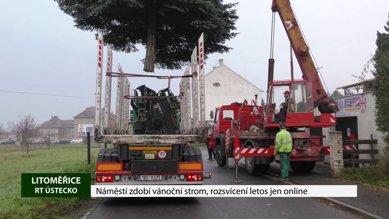 LITOMĚŘICE: Náměstí zdobí vánoční strom, rozsvícení letos jen online