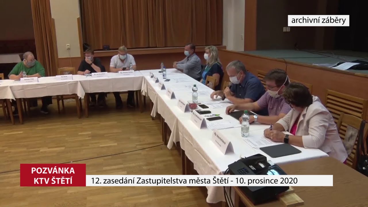 ŠTĚTÍ: 12. zasedání Zastupitelstva města Štětí – 10. prosince 2020