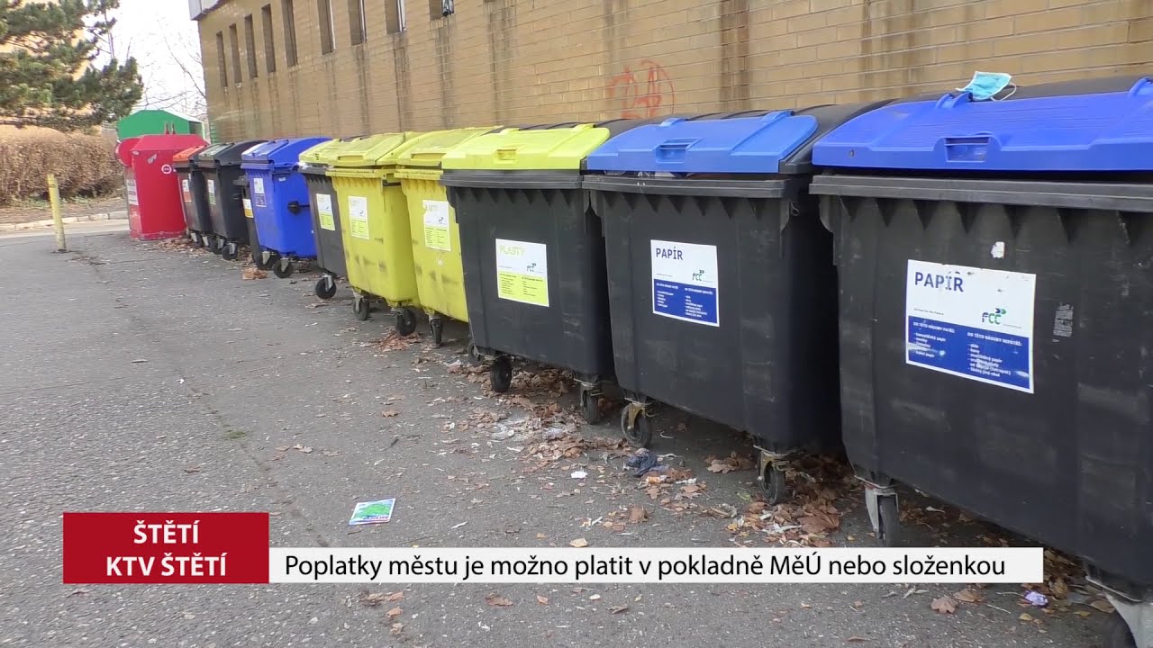 ŠTĚTÍ: Poplatky městu je možno platit pokladně MěÚ nebo složenkou