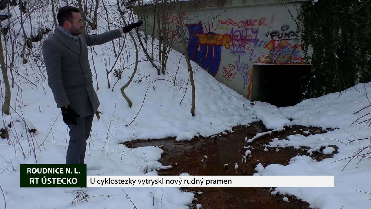 Roudnice n. L.: U cyklostezky vytryskl nový rudný pramen