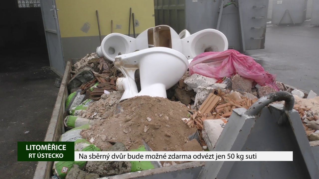 LITOMĚŘICE: Na sběrný dvůr bude od 1. března možné zdarma odvézt jen 50 kg suti