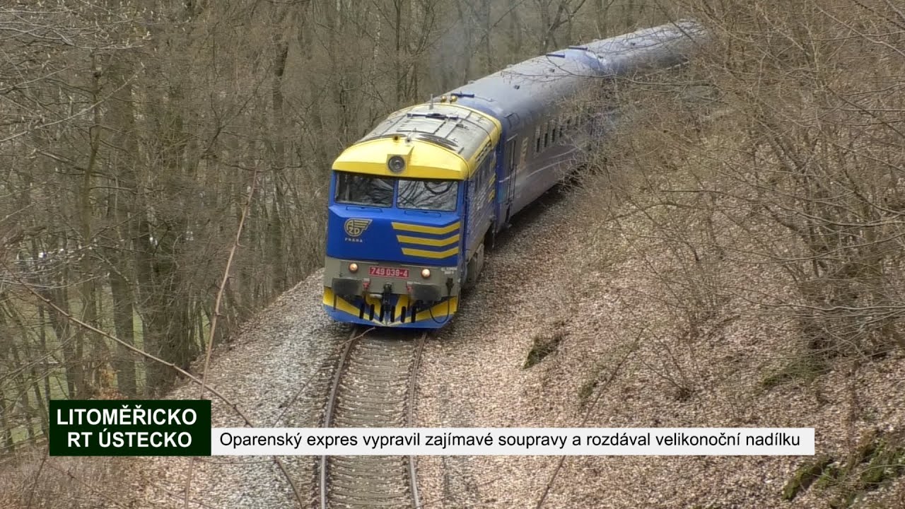 LITOMĚŘICKO: Oparenský expres vypravil zajímavé soupravy a rozdával velikonoční nadílku