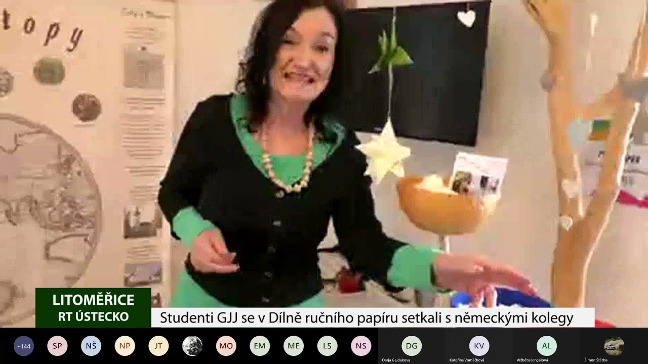 LITOMĚŘICE: Studenti GJJ se v Dílně ručního papíru setkali s německými kolegy