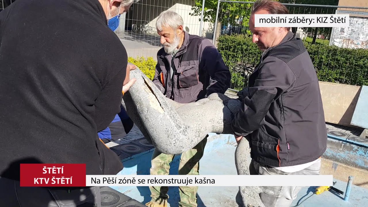 ŠTĚTÍ: Na Pěší zóně se rekonstruuje kašna