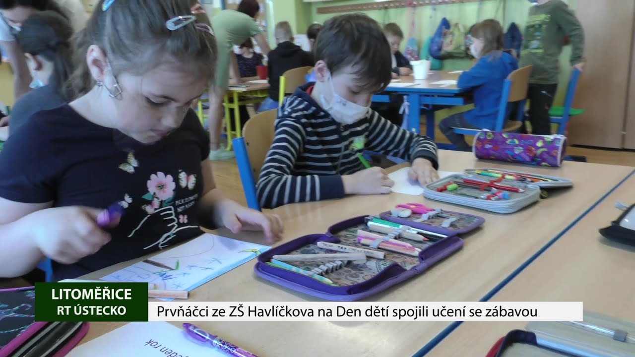 LITOMĚŘICE: Prvňáčci ze ZŠ Havlíčkova na Den dětí spojili učení se zábavou