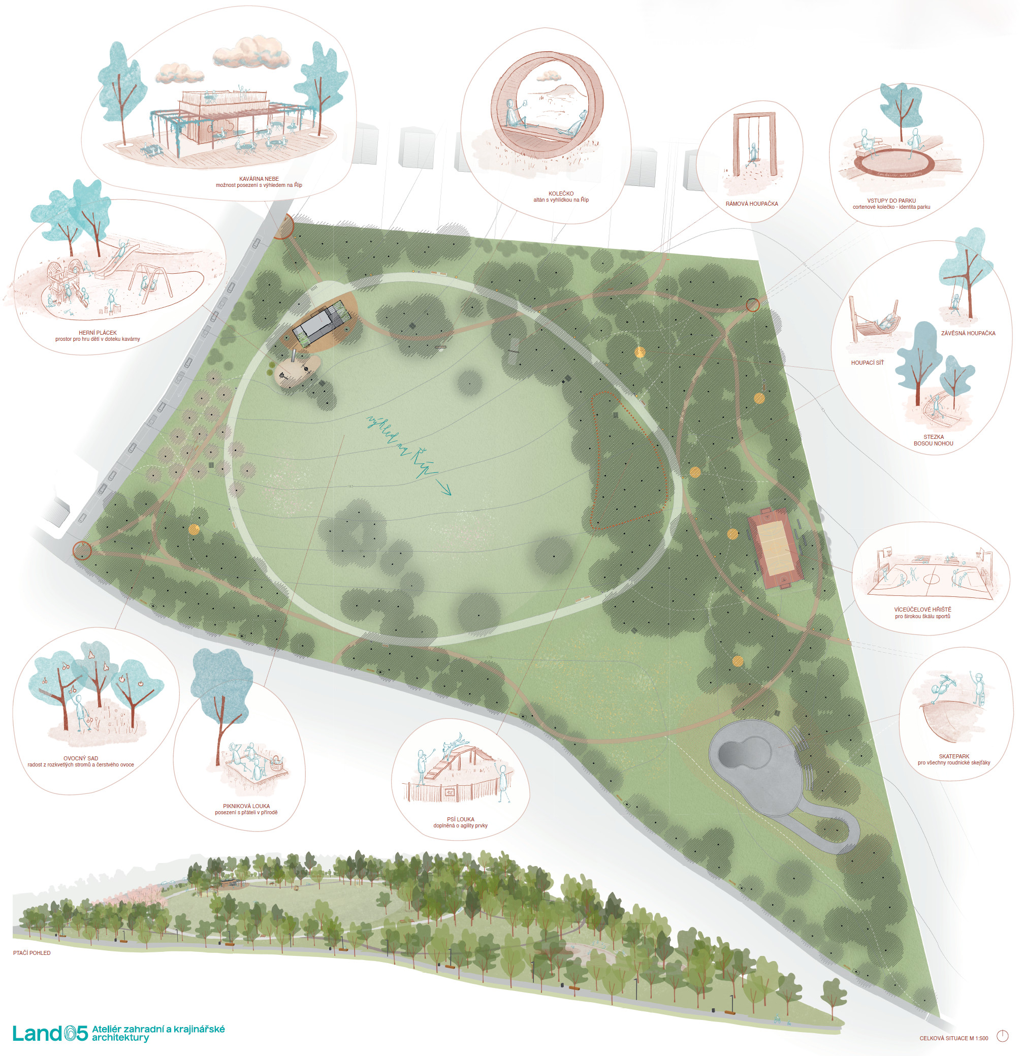 Po koupališti mohou lidé diskutovat o lesoparku