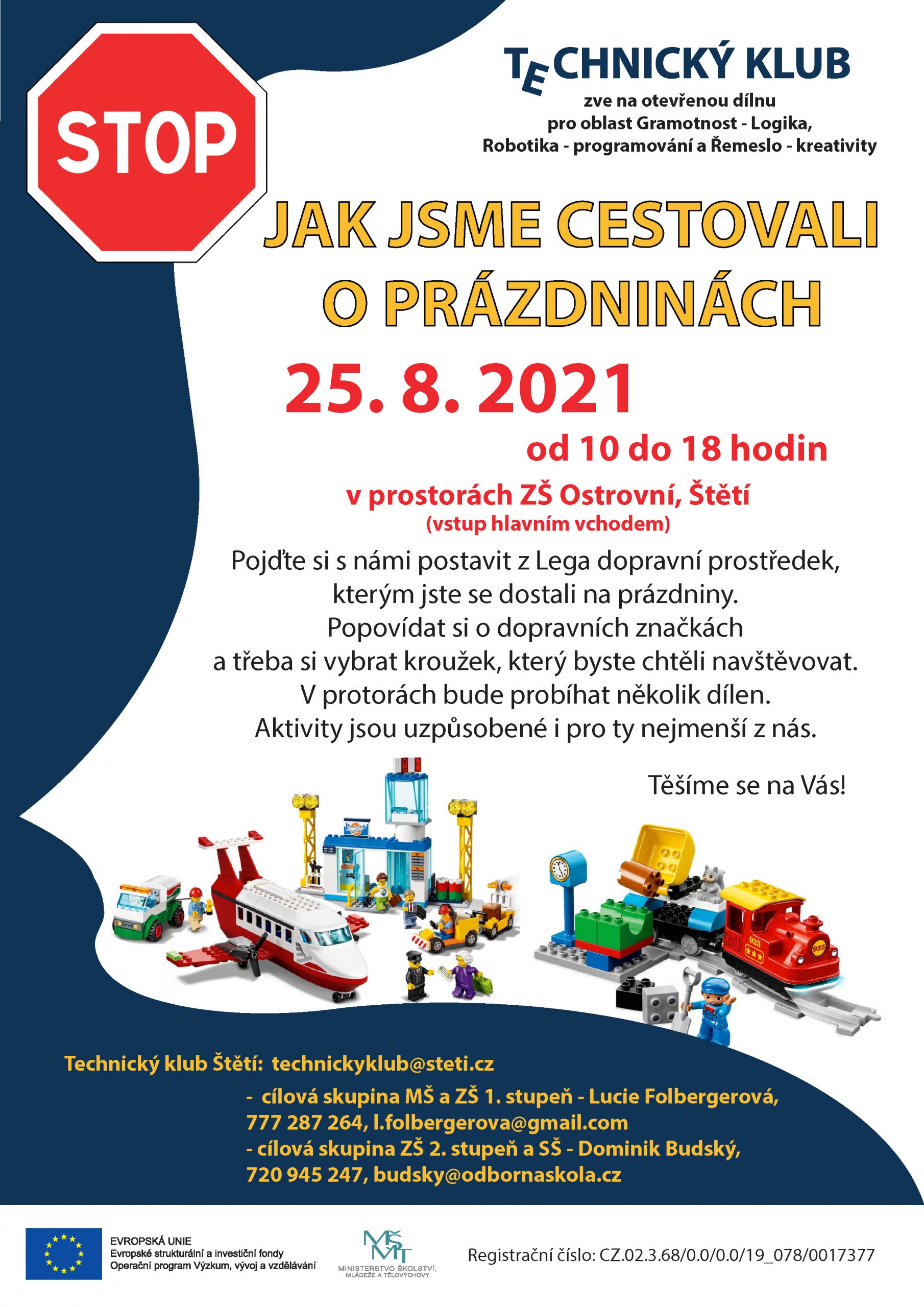 Přijď do Technického klubu Štětí vyprávět o prázdninách