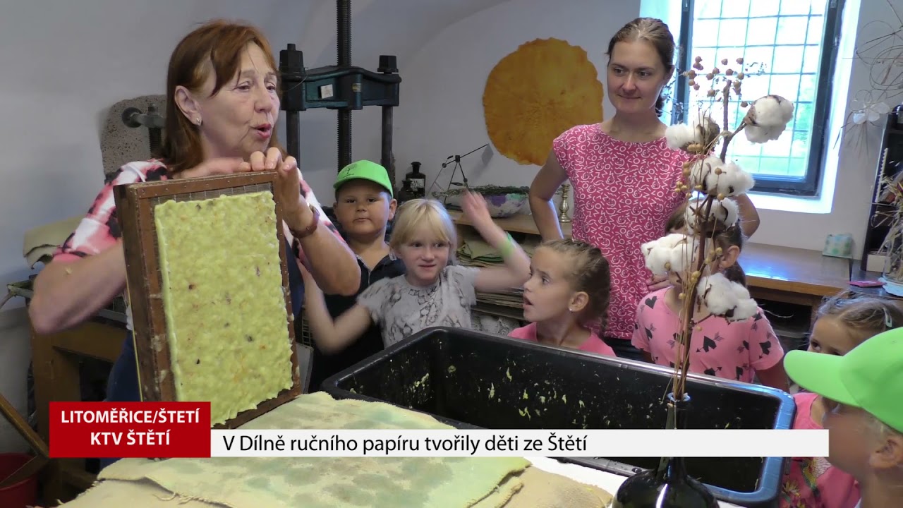 ŠTĚTÍ/ LITOMĚŘICE: V Dílně ručního papíru tvořily děti ze Štětí