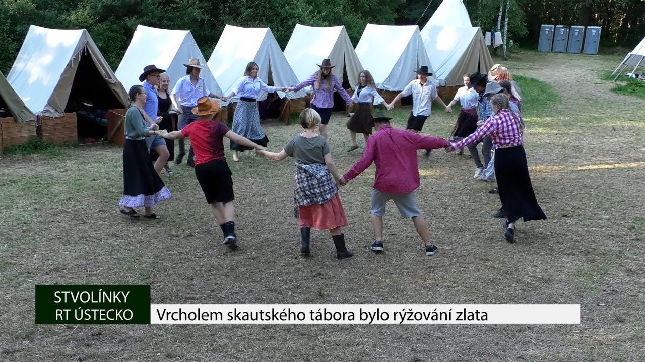 Stvolínky: Vrcholem skautského tábora bylo rýžování zlata