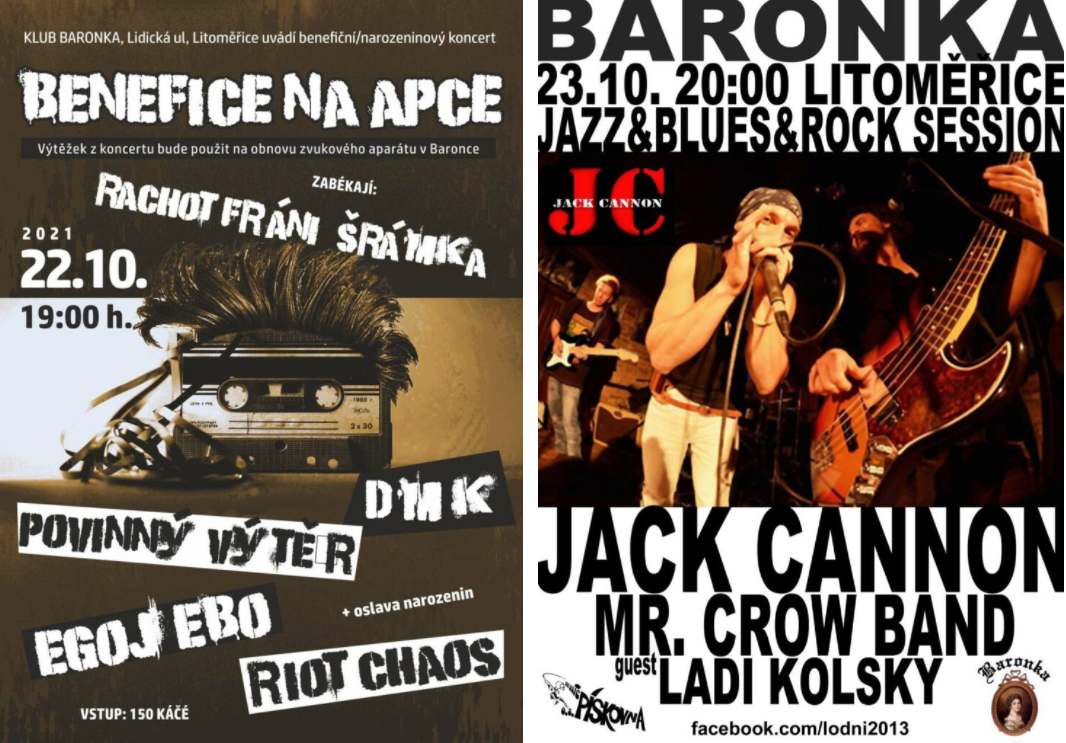 Víkend bude v klubu Baronka patřit punkrocku i blues