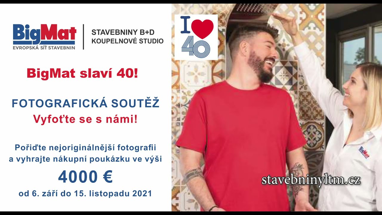 BigMat slaví 40 let! Vyfoťte se s ním a vyhrajte poukaz na 4000 eur! (reklama)