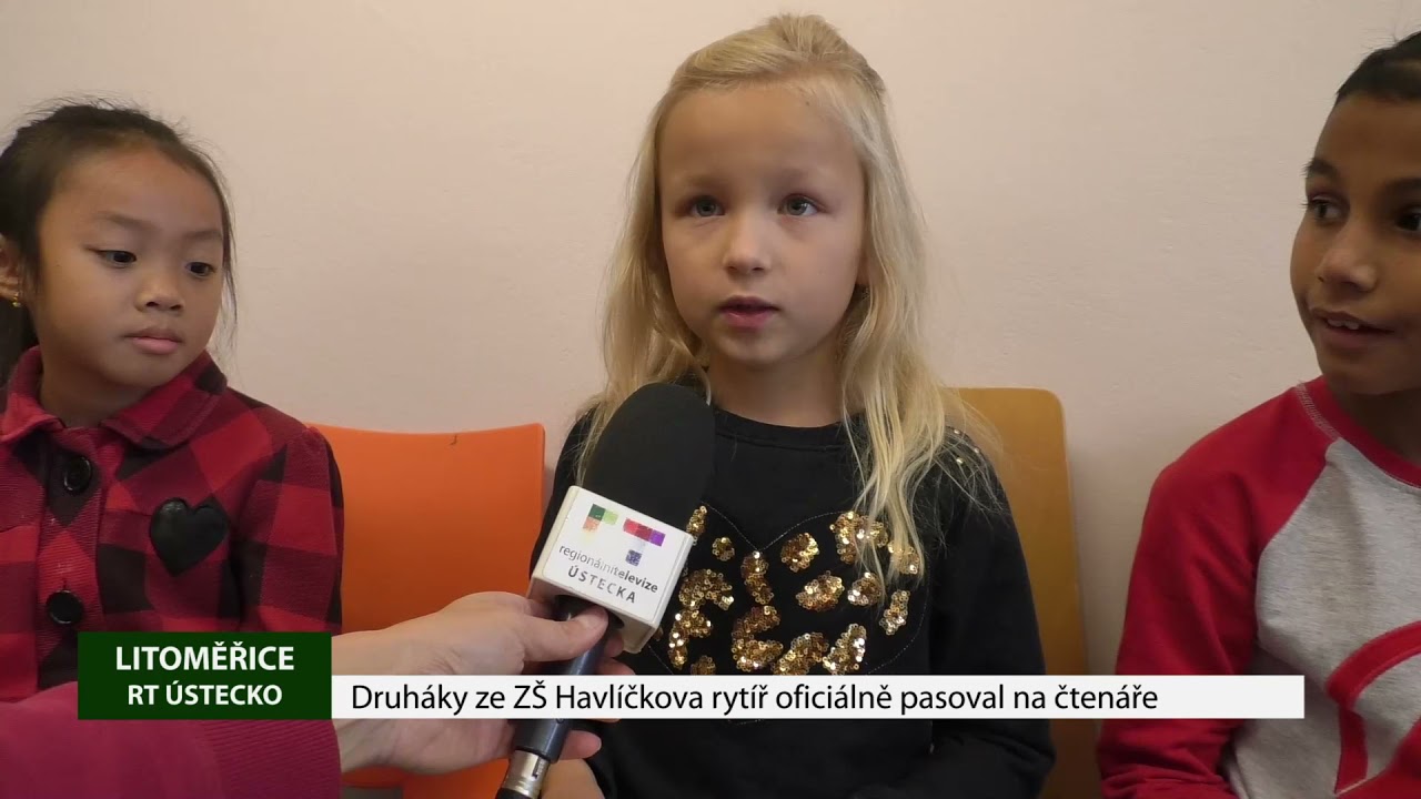 LITOMĚŘICE: Druháky ze ZŠ Havlíčkova rytíř oficiálně pasoval na čtenáře