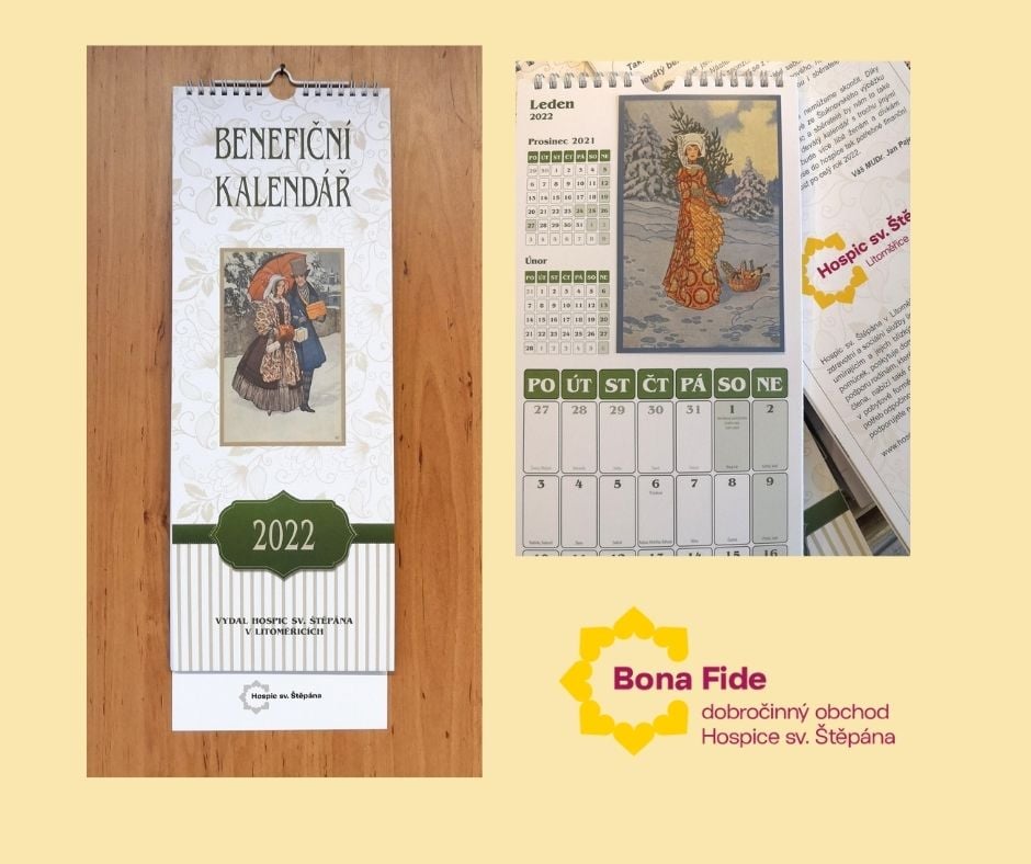 Hospic vydal benefiční kalendář na rok 2022