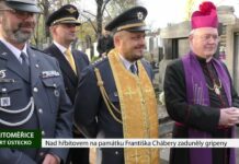 LITOMĚŘICE: Nad hřbitovem na památku Františka Chábery zaduněly gripeny