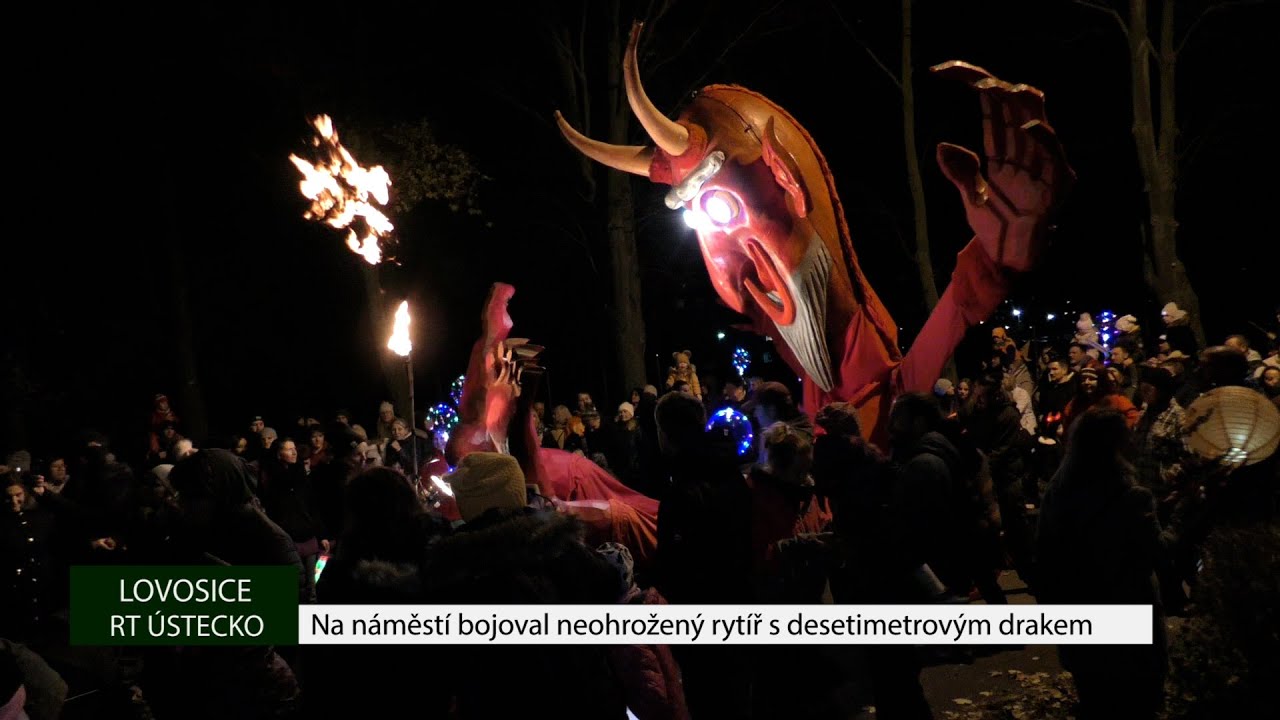 LOVOSICE: Na náměstí bojoval neohrožený rytíř s desetimetrovým drakem