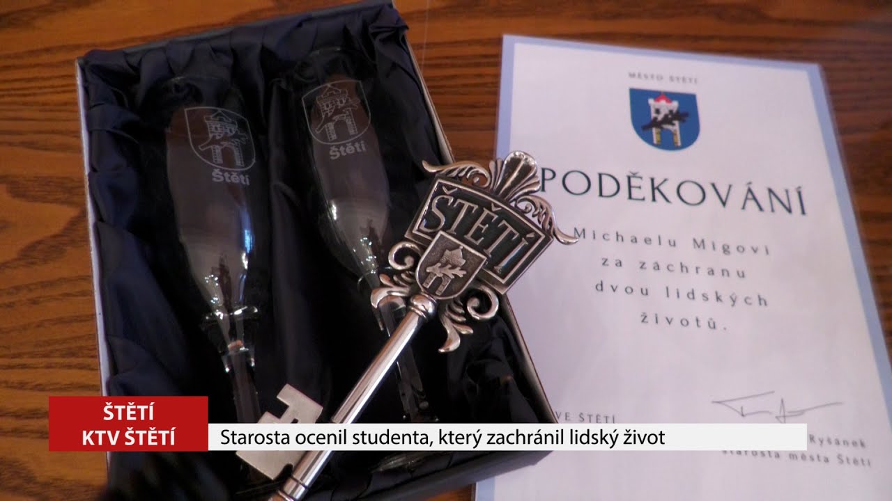 ŠTĚTÍ: Starosta ocenil studenta, který zachránil lidský život