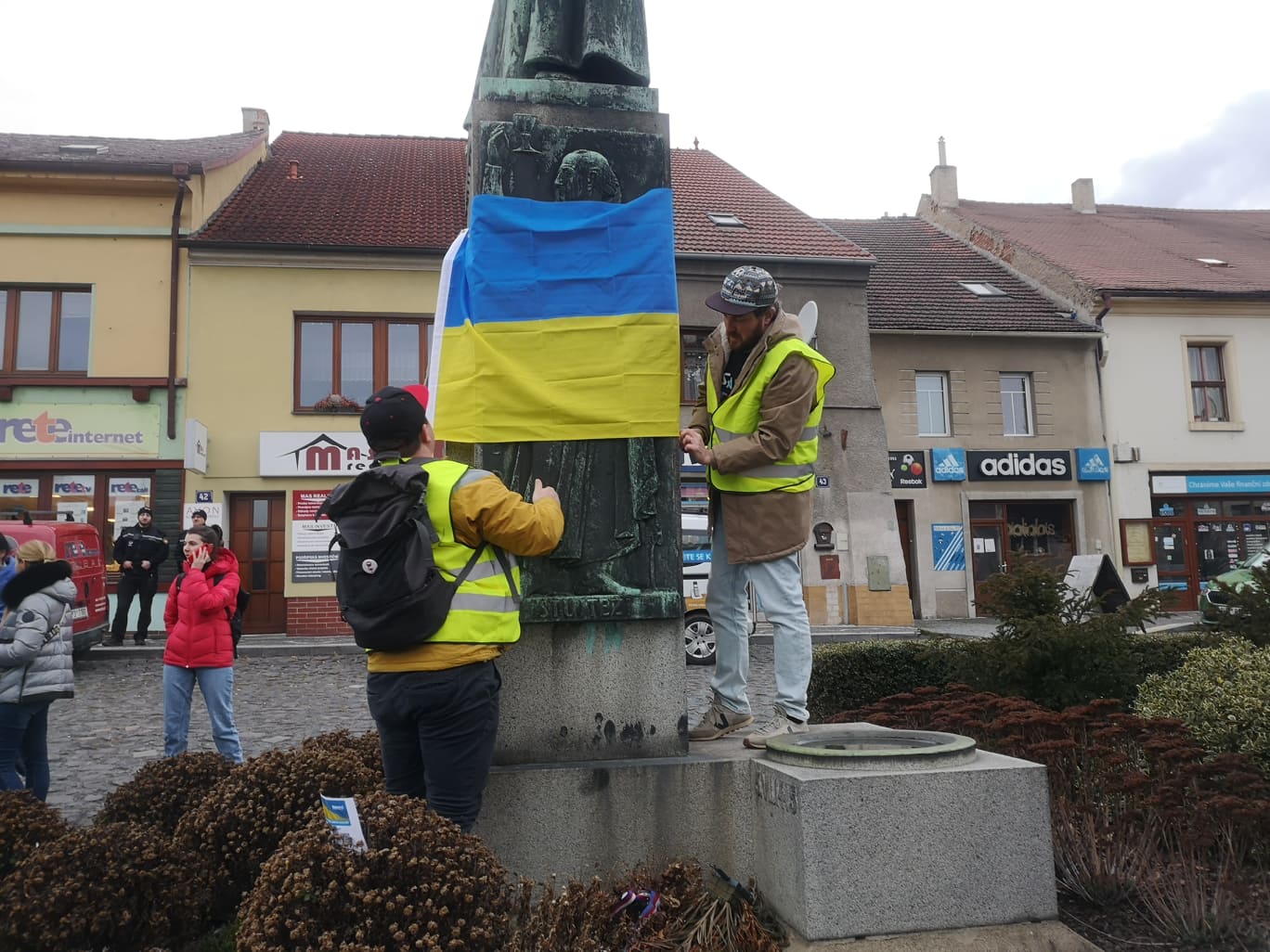 FOTOGALERIE: Roudnice dnes vyjádřila podporu Ukrajině