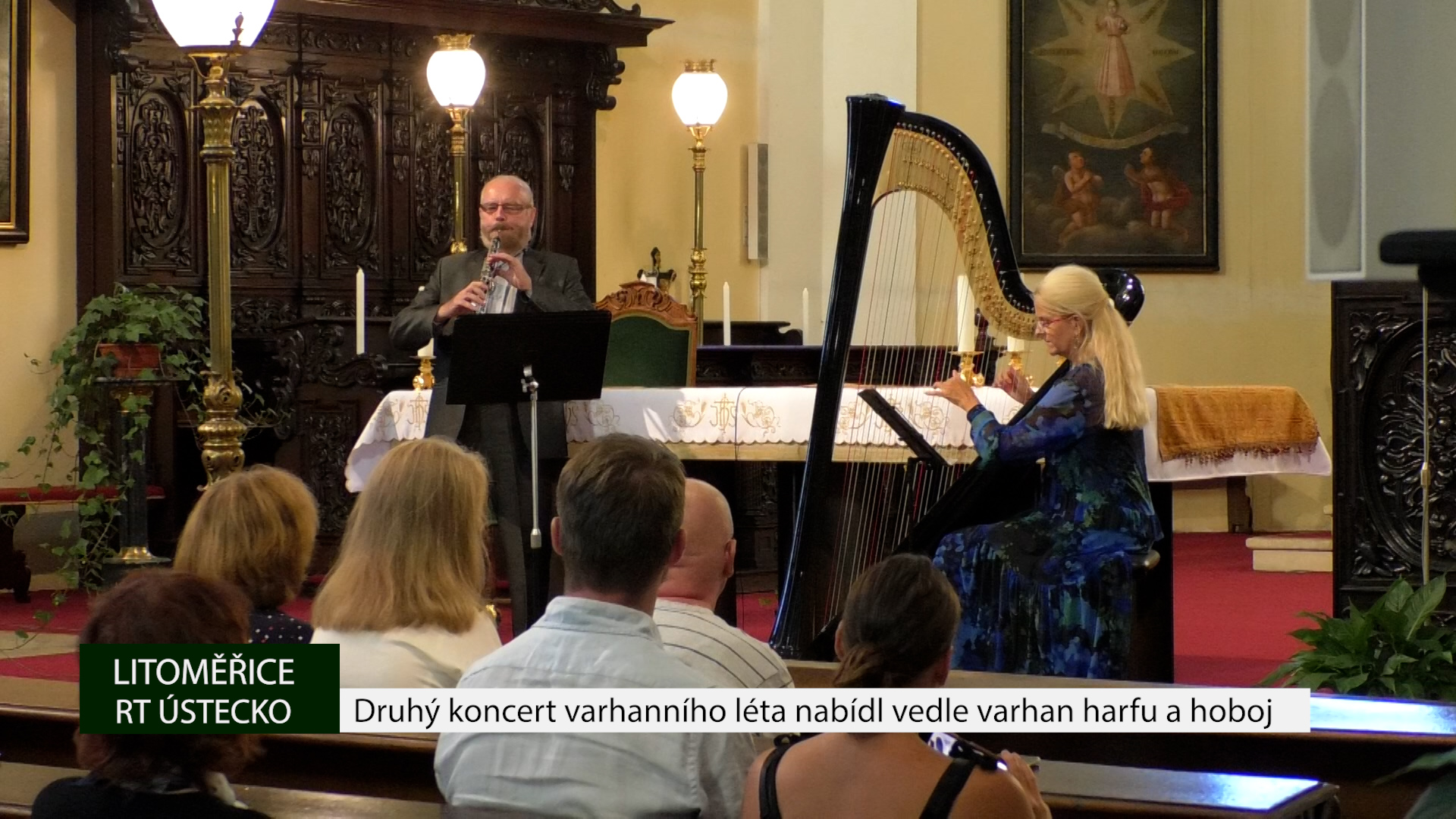 LITOMĚŘICE: Druhý koncert varhanního léta nabídl vedle varhan harfu a hoboj