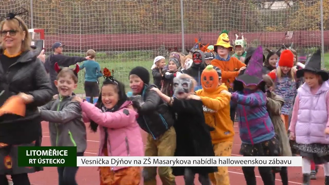 LITOMĚŘICE: Vesnička Dýňov na ZŠ Masarykova nabídla halloweenskou zábavu