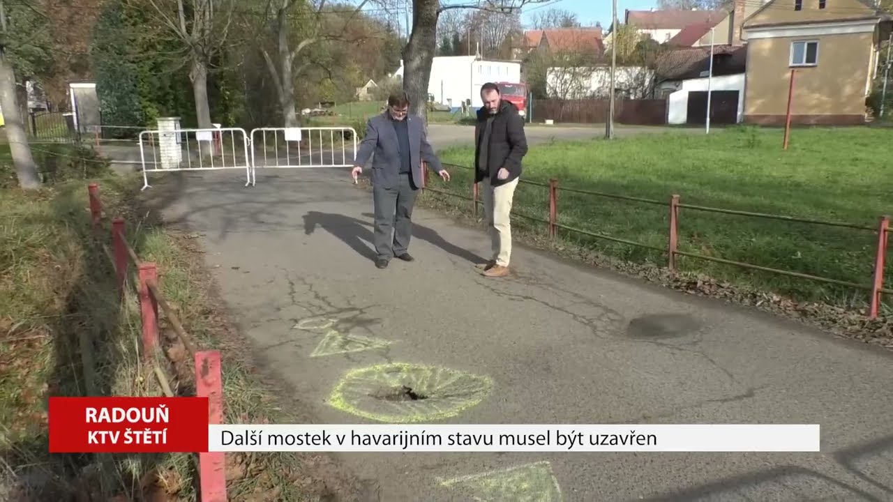 RADOUŇ: Další mostek v havarijním stavu musel být uzavřen