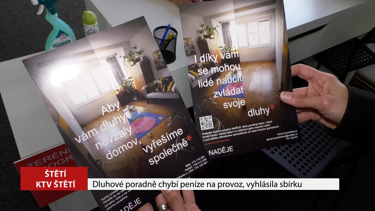 ŠTĚTÍ: Dluhové poradně chybí peníze na provoz, vyhlásila sbírku