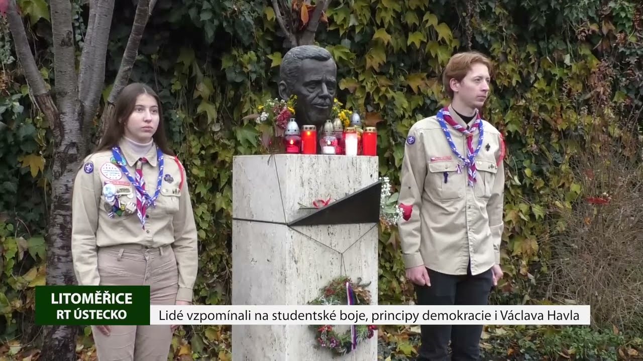 LITOMĚŘICE: Lidé vzpomínali na studentské boje, principy demokracie i Václava Havla