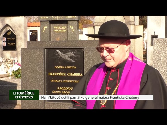 LITOMĚŘICE: Na hřbitově uctili památku generálmajora Františka Chábery