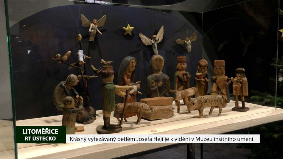 LITOMĚŘICE: Krásný vyřezávaný betlém Josefa Heji je k vidění v Muzeu insitního umění