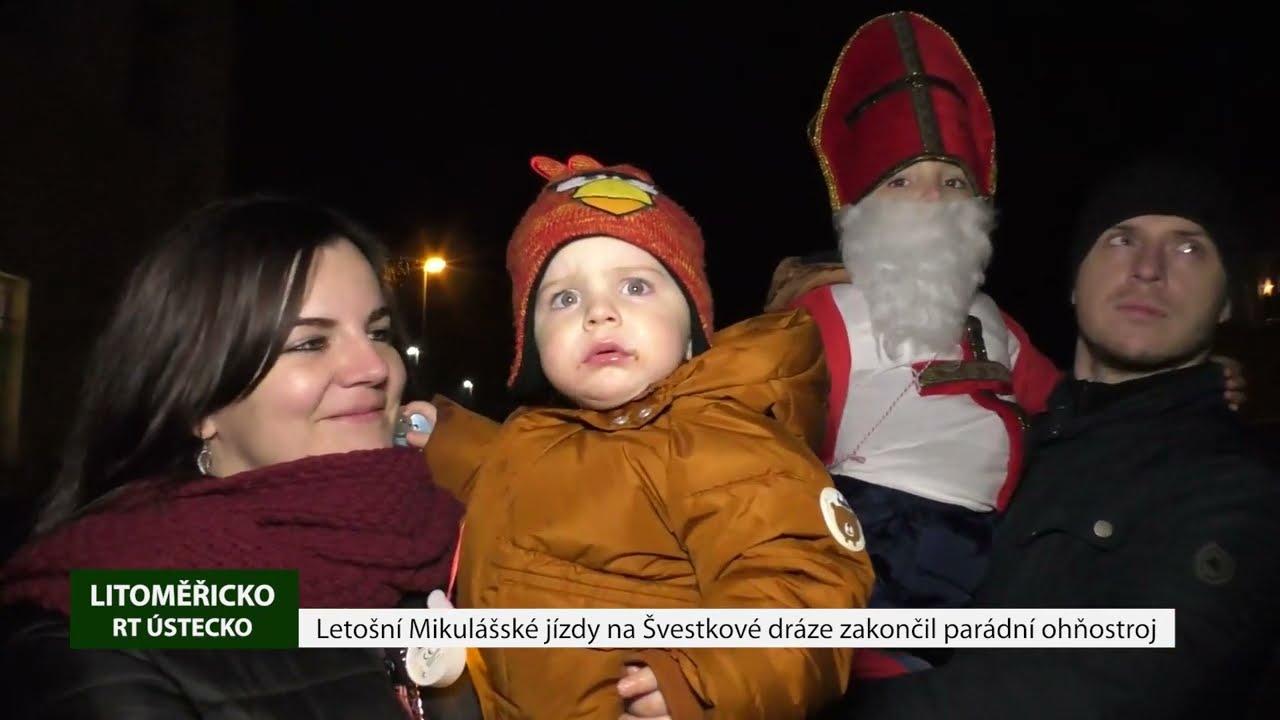 LITOMĚŘICKO: Letošní Mikulášské jízdy na Švestkové dráze zakončil parádní ohňostroj