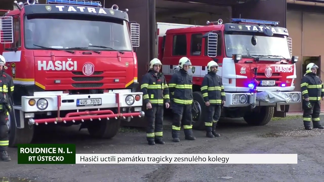 ROUDNICE N. L.: Hasiči uctili památku tragicky zesnulého kolegy