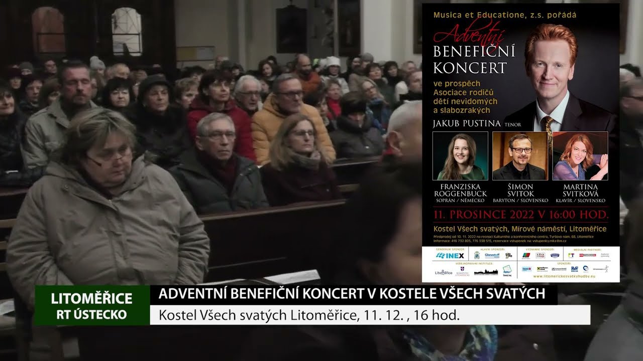 LITOMĚŘICE: Adventní benefiční koncert opět podpoří nevidomé