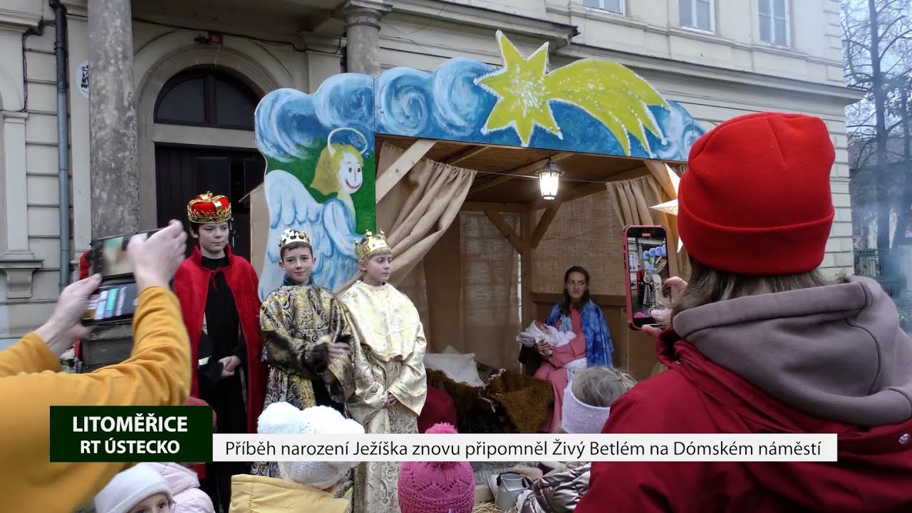 LITOMĚŘICE: Příběh narození Ježíška znovu připomněl Živý Betlém na Dómském náměstí