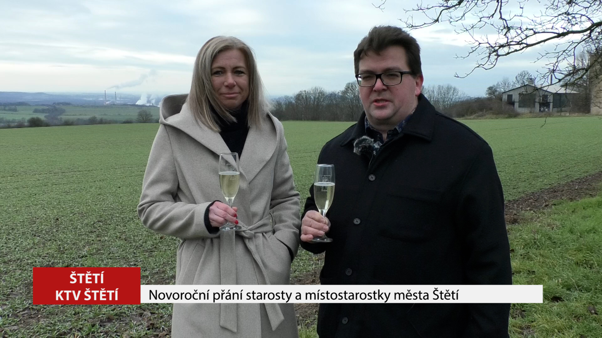 ŠTĚTÍ: Novoroční přání starosty Štětí Miroslava Andrta a místostarostky Michaely Véghové