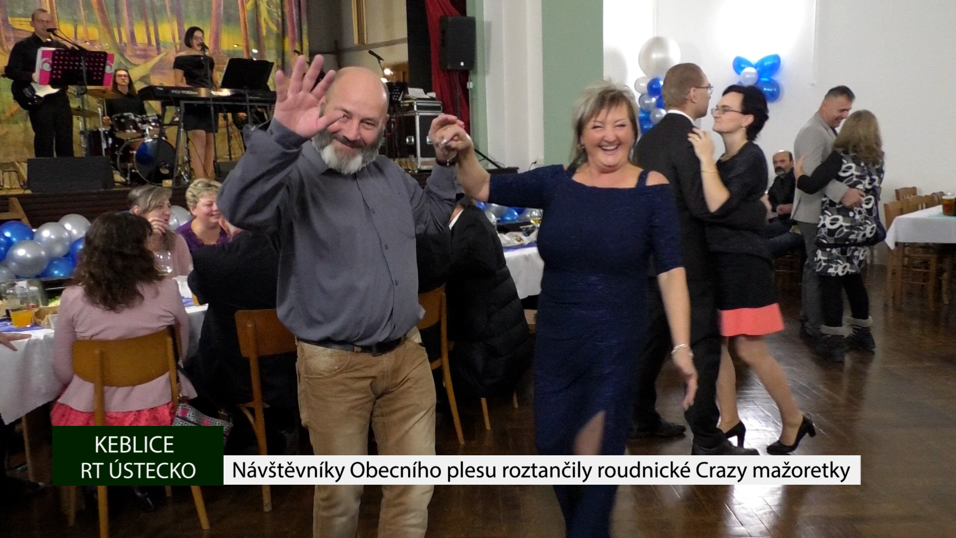 KEBLICE: Návštěvníky Obecního plesu roztančily roudnické Crazy mažoretky