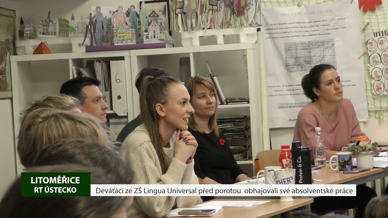 LITOMĚŘICE: Deváťáci ze ZŠ Lingua Universal před porotou obhajovali své absolventské práce