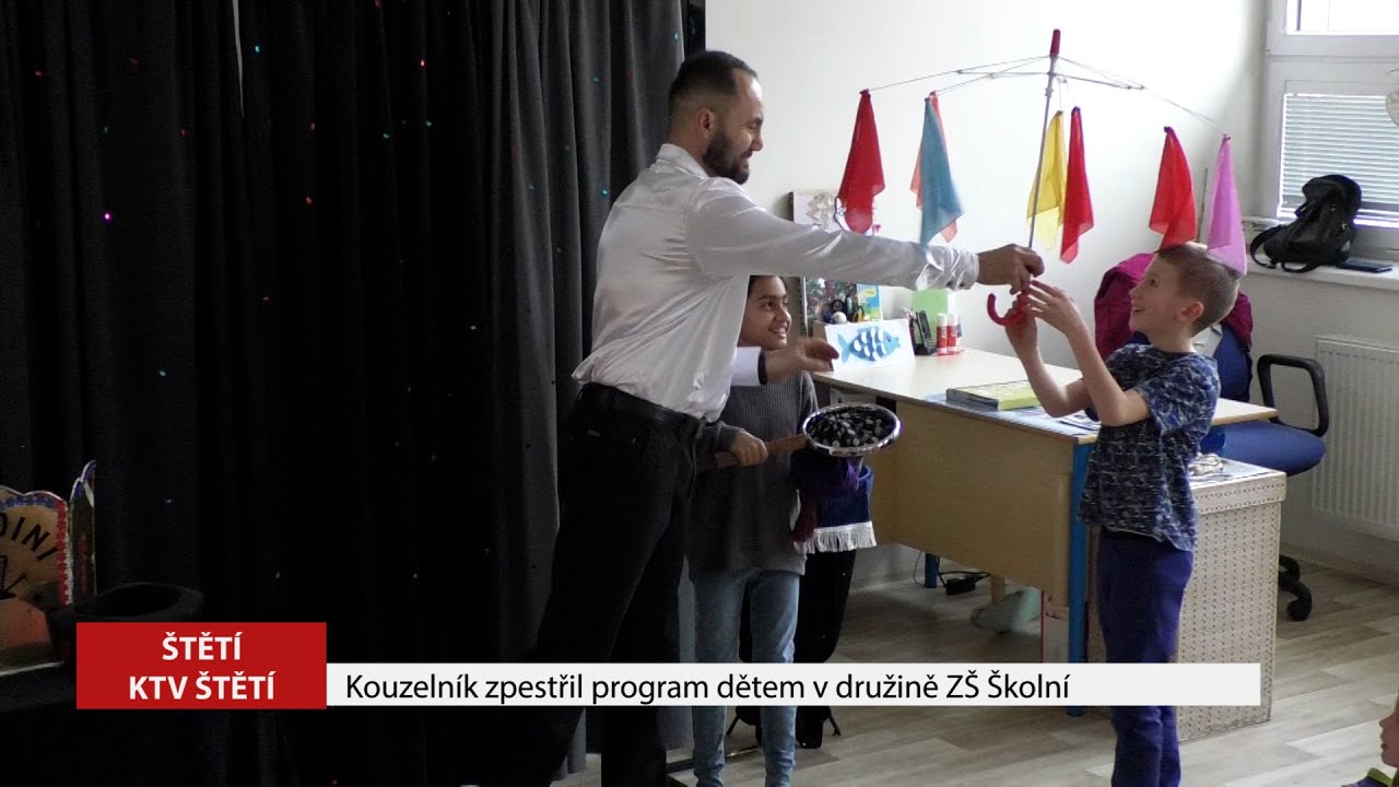 ŠTĚTÍ: Kouzelník zpestřil program dětem v družině ZŠ Školní