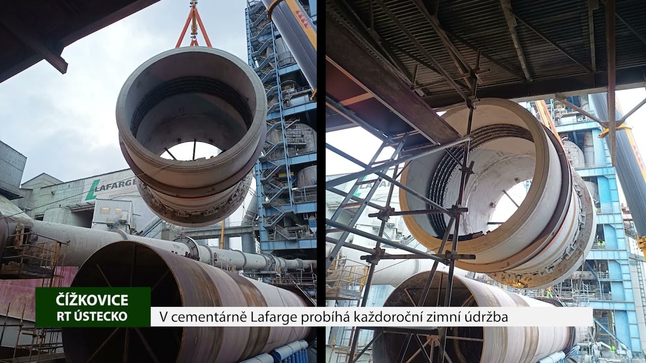 ČÍŽKOVICE: V cementárně Lafarge probíhá každoroční zimní údržba