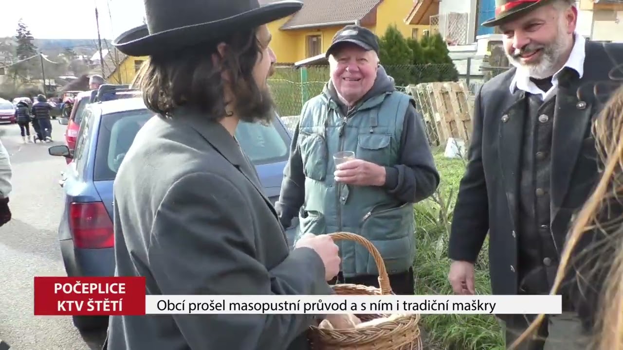 POČEPLICE: Obcí prošel průvod a s ním i tradiční maškary