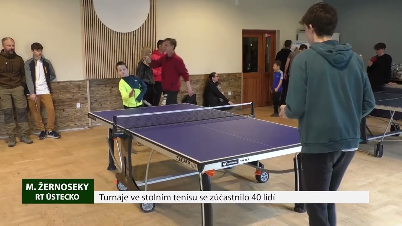 M. ŽERNOSEKY: Turnaje ve stolním tenisu se zúčastnilo 40 lidí