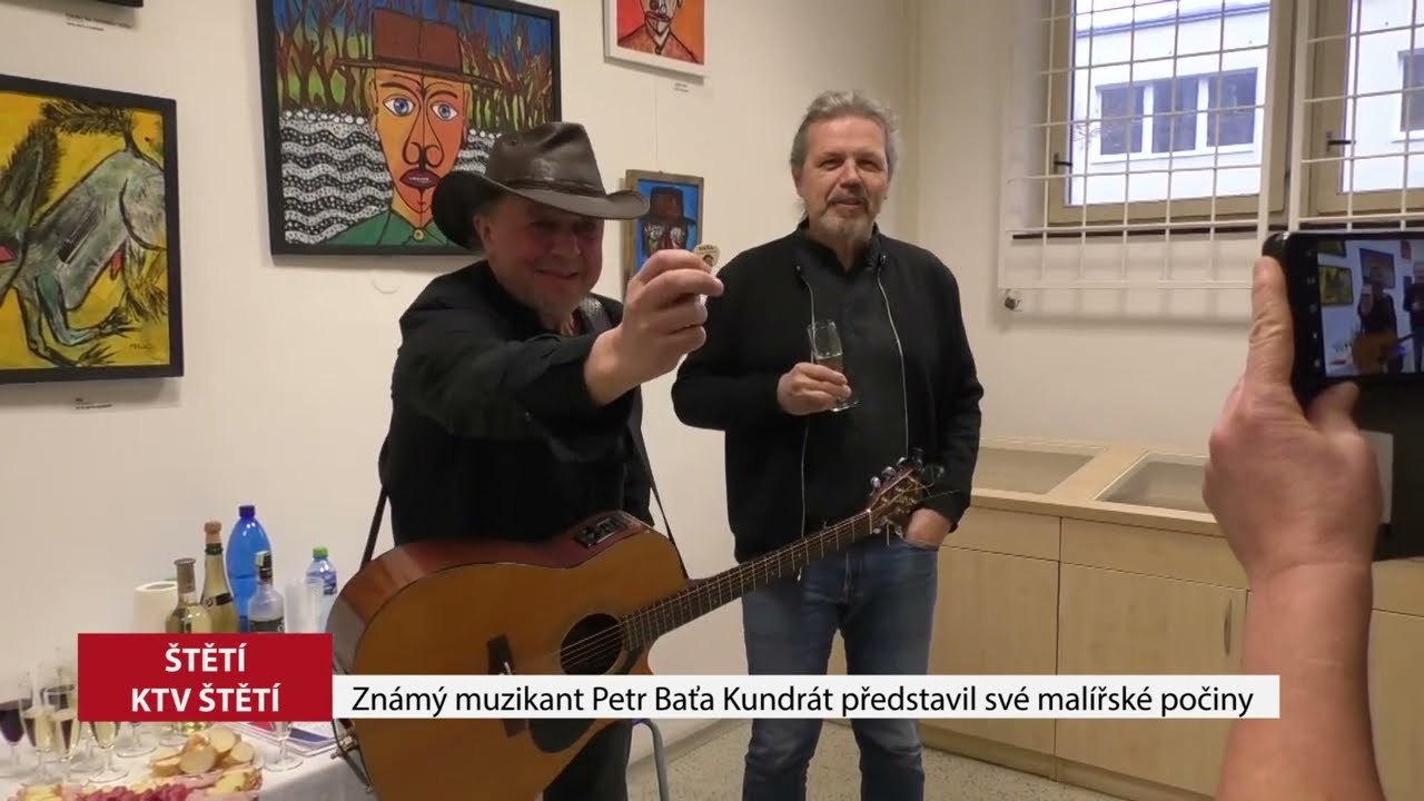 ŠTĚTÍ: Známý muzikant Petr Baťa Kundrát představil své malířské počiny