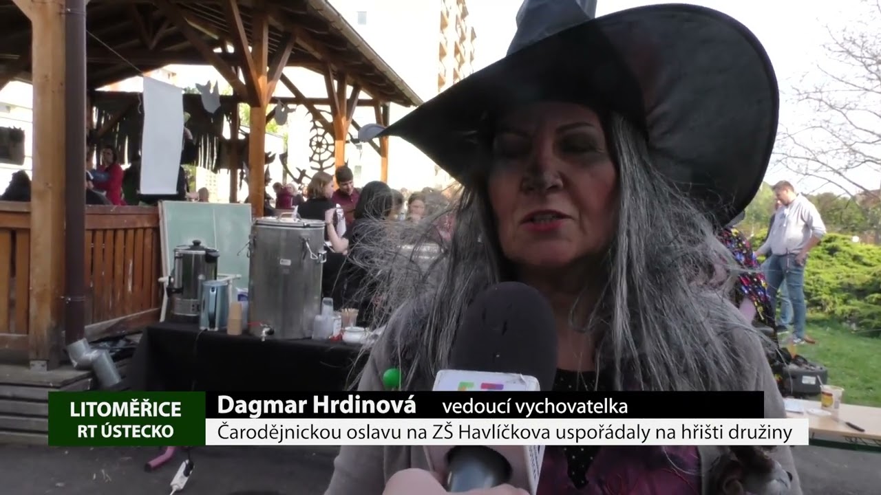 LITOMĚŘICE: Čarodějnickou oslavu na ZŠ Havlíčkova uspořádaly na hřišti družiny