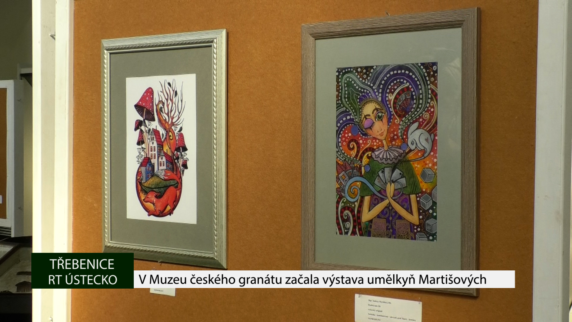 TŘEBENICE: V Muzeu českého granátu začala výstava umělkyň Martišových