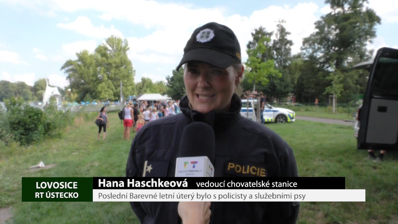 LOVOSICE: Poslední Barevné letní úterý bylo s policisty a služebními psy