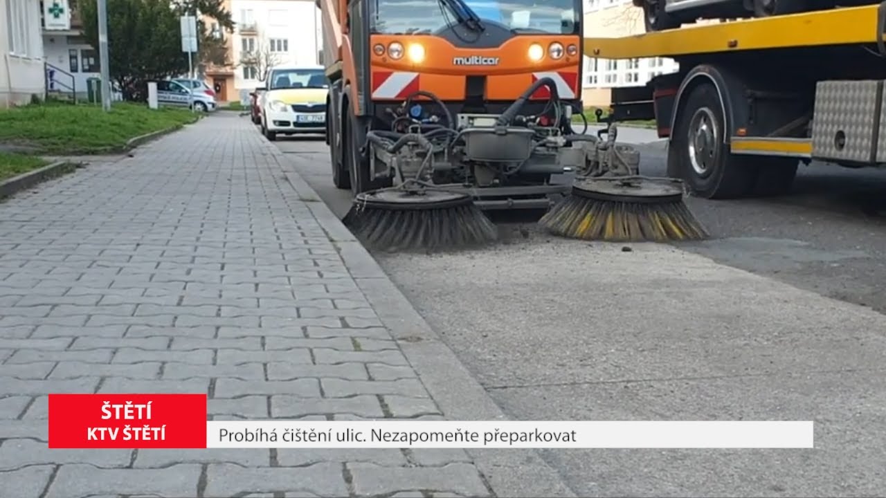 ŠTĚTÍ: Probíhá čištění ulic. Nezapomeňte přeparkovat
